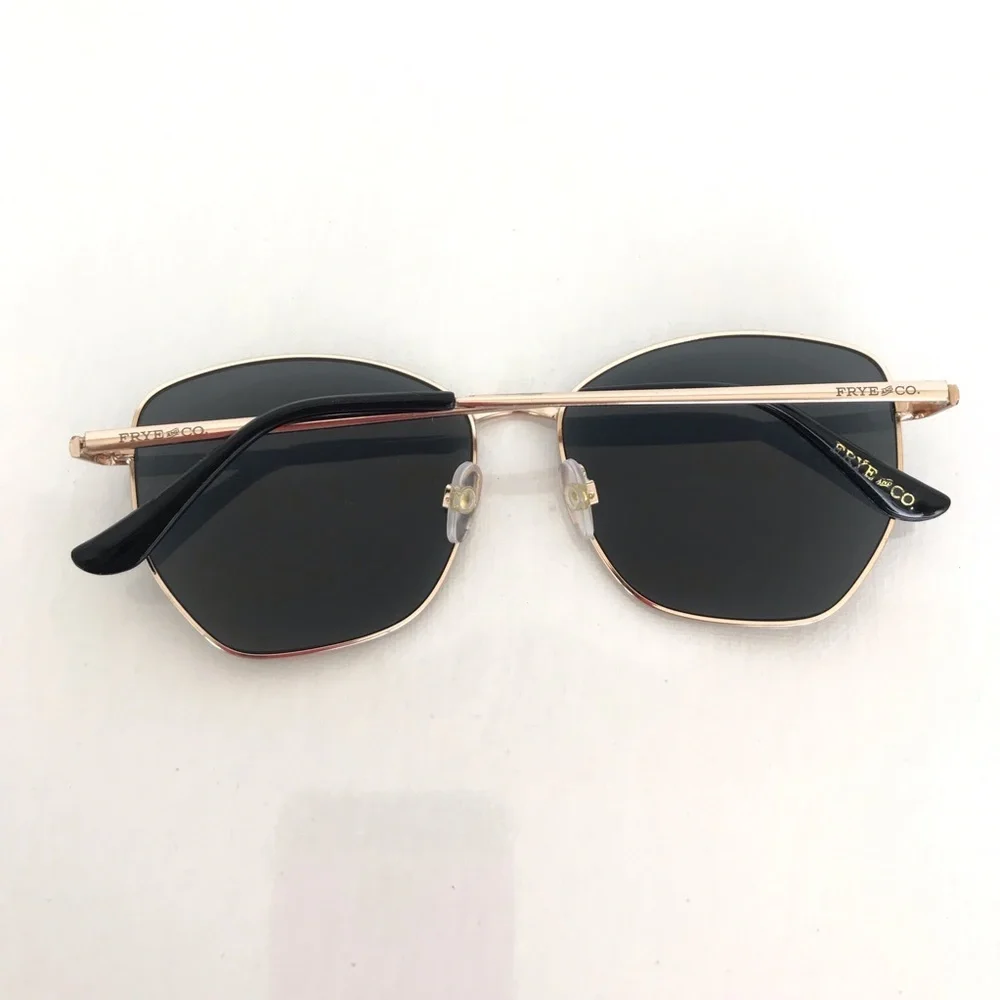 Frye and Co. Women's Gold Toned Aviator Sunglasses Metal Frames